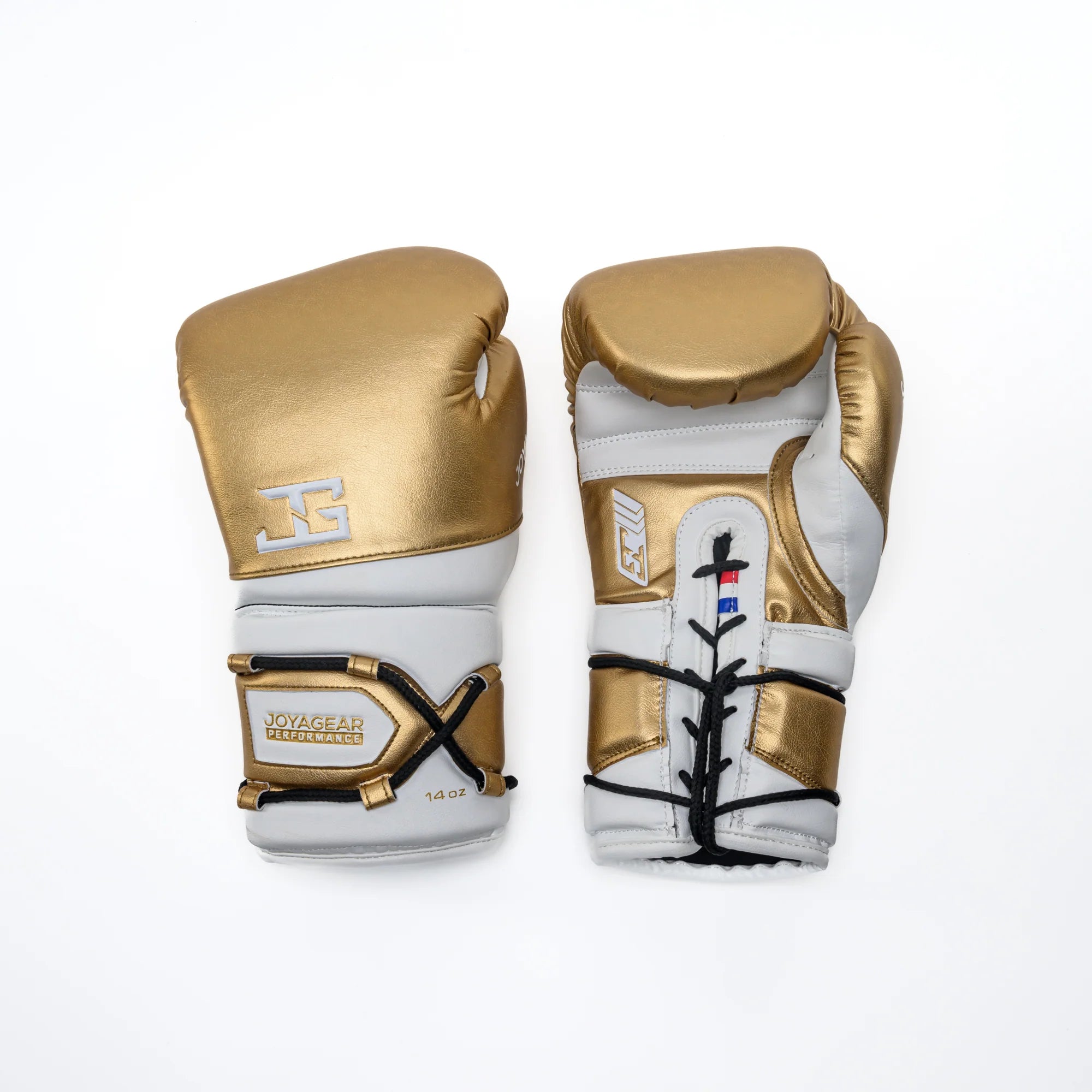 Joyagear Performance Lace Up Boxing Gloves Gold