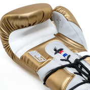 Joyagear Performance Lace Up Boxing Gloves Gold