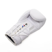 Joyagear Elite Performance Leather Lace Up Boxing Gloves White