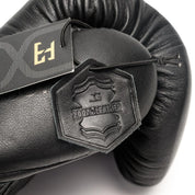 Joyagear Elite Performance Leather Lace Up Boxing Gloves Black