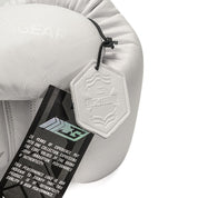 Joyagear Elite Performance Leather Lace Up Boxing Gloves White