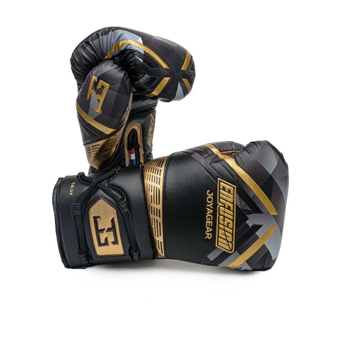 Joyagear Performance Enfusion Lace Up Boxing Gloves Black/Gold