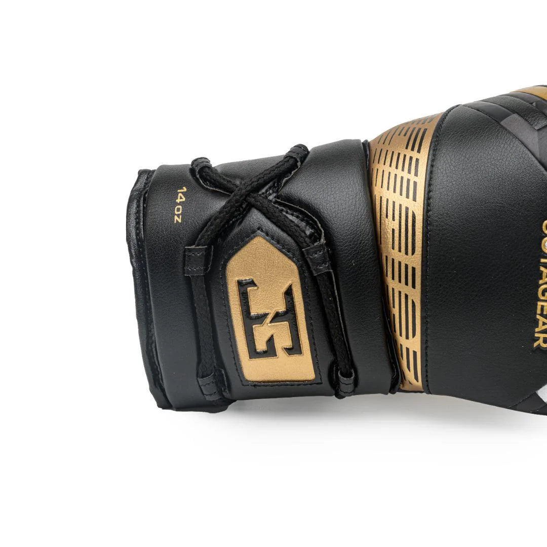 Joyagear Performance Enfusion Lace Up Boxing Gloves Black/Gold