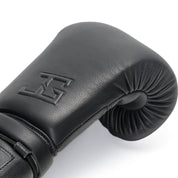 Joyagear Elite Performance Leather Lace Up Boxing Gloves Black