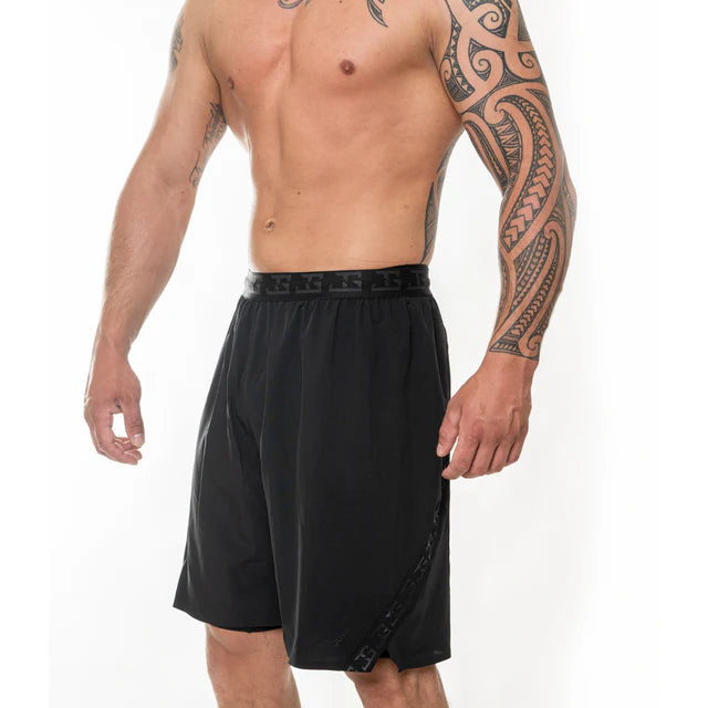Joya 2-1 short with Half Leggings - Black/Black