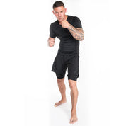 Joya 2-1 short with Half Leggings - Black/Black