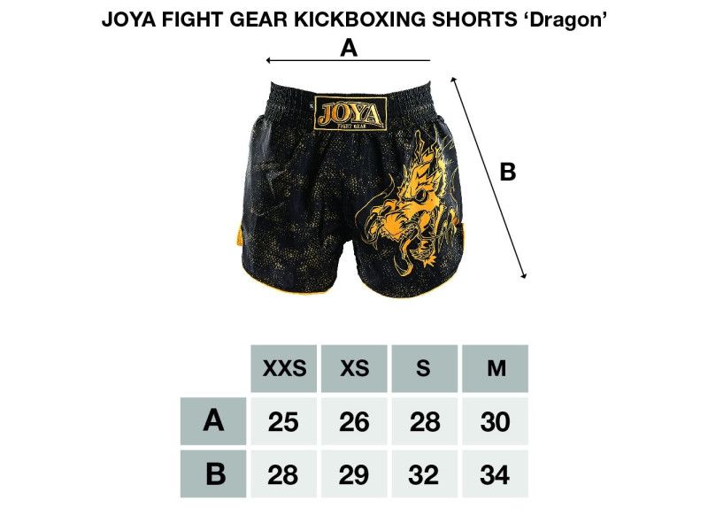 Joyagear Kickboxing Short - Dragon - White