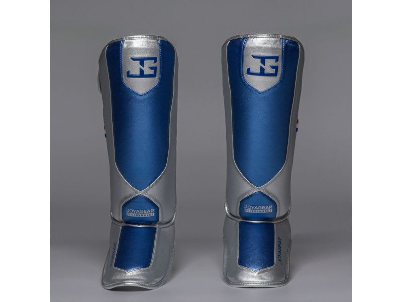 Joyagear Performance Shinguards Blue/Silver
